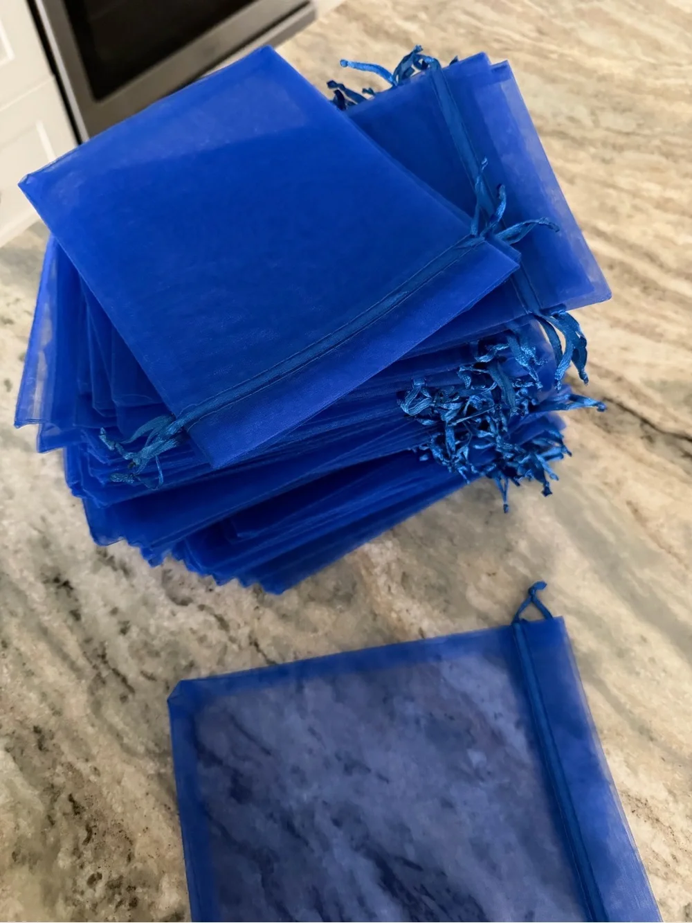 Blue Tablet Accessory Pouch - Protective Drawstring Sleeve